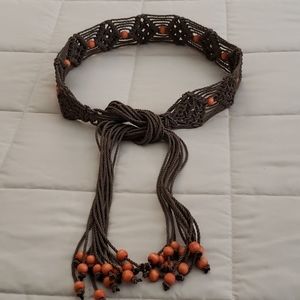 Beaded Cord Belt